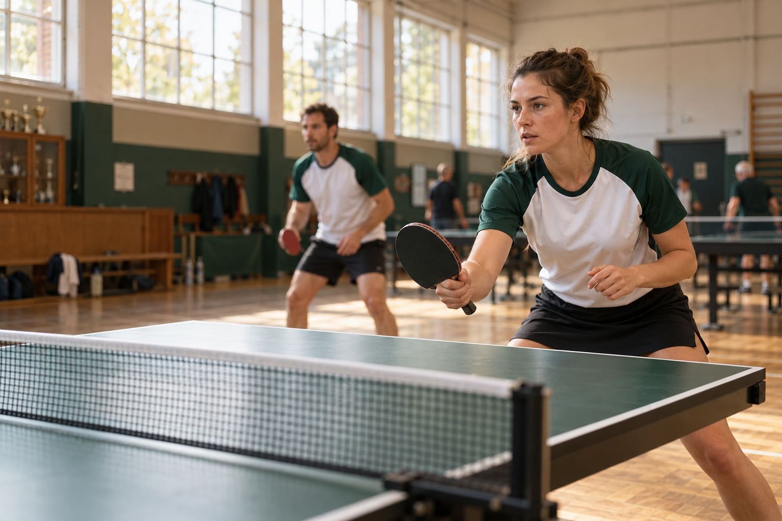 Illustration d’un entraînement de tennis de table